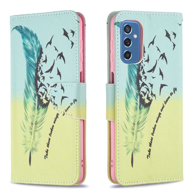 Capa Em Pele Para Samsung Galaxy M52 5G Pena