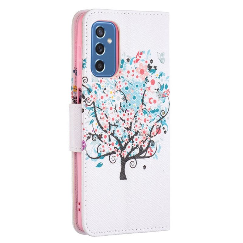 Capa Flip Para Samsung Galaxy M52 5G Arbusto Arco-íris