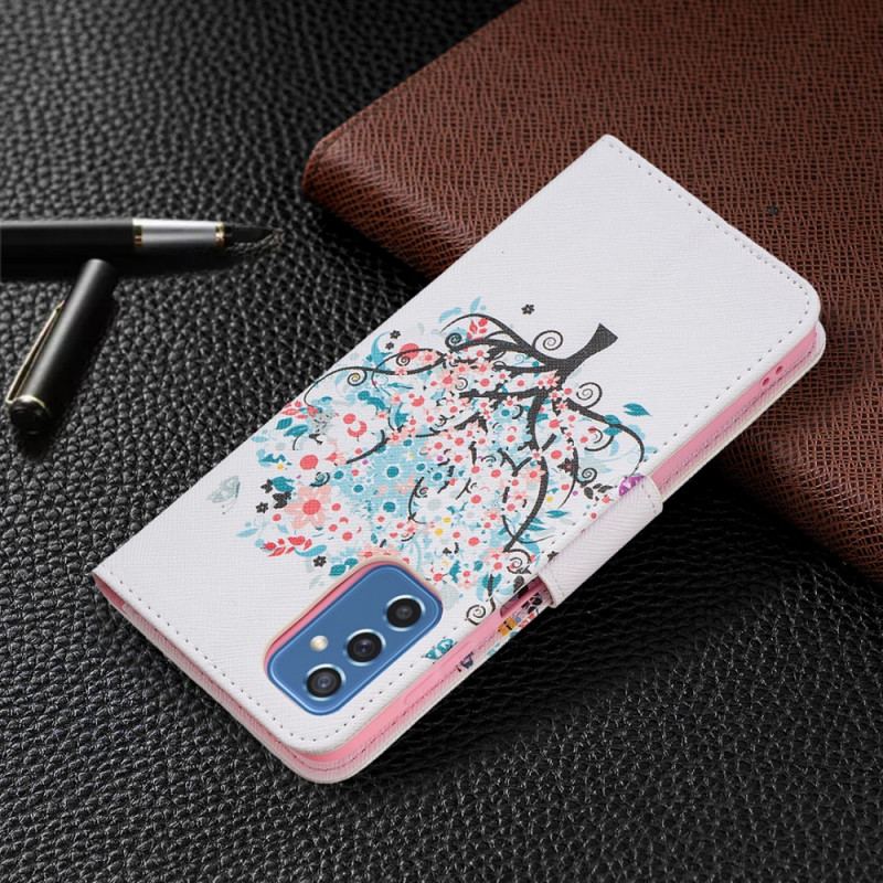 Capa Flip Para Samsung Galaxy M52 5G Arbusto Arco-íris