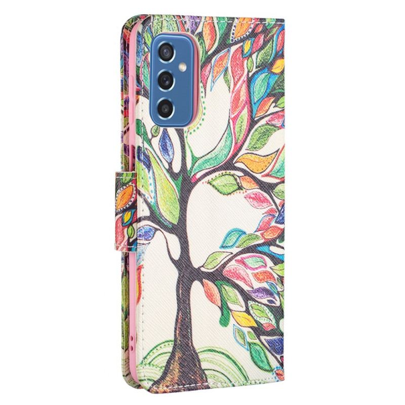 Capa Flip Para Samsung Galaxy M52 5G Árvore De Arco-íris