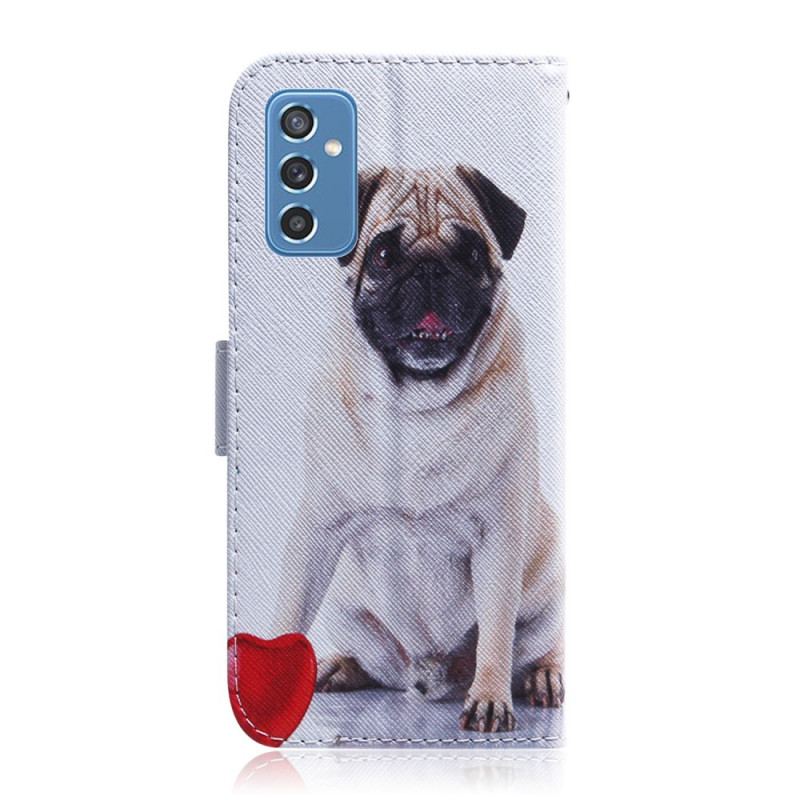 Capa Flip Para Samsung Galaxy M52 5G Cachorro Pug