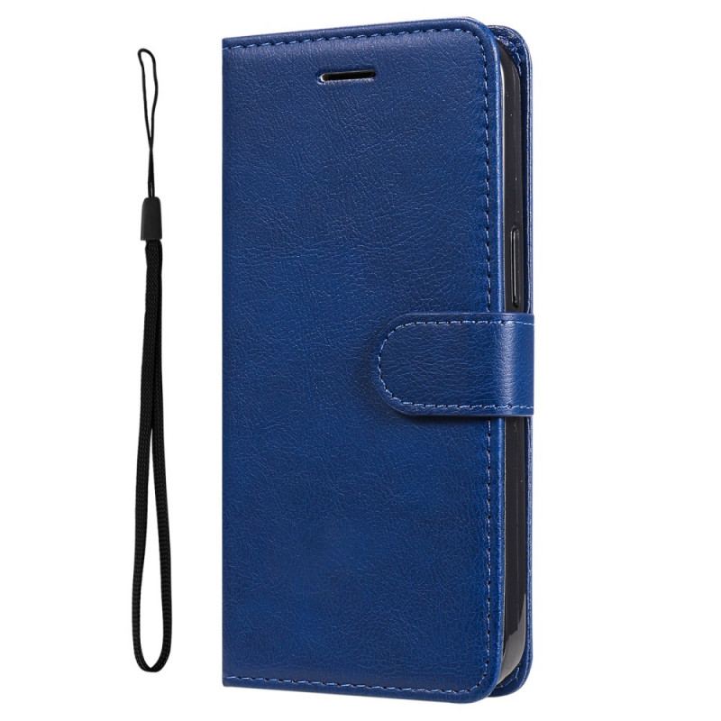 Capa Flip Para Samsung Galaxy M52 5G De Cordão Couro Fosco Com Tiras