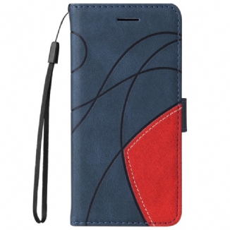 Capa Flip Para Samsung Galaxy M52 5G De Cordão Linha De Tinta De Cordão