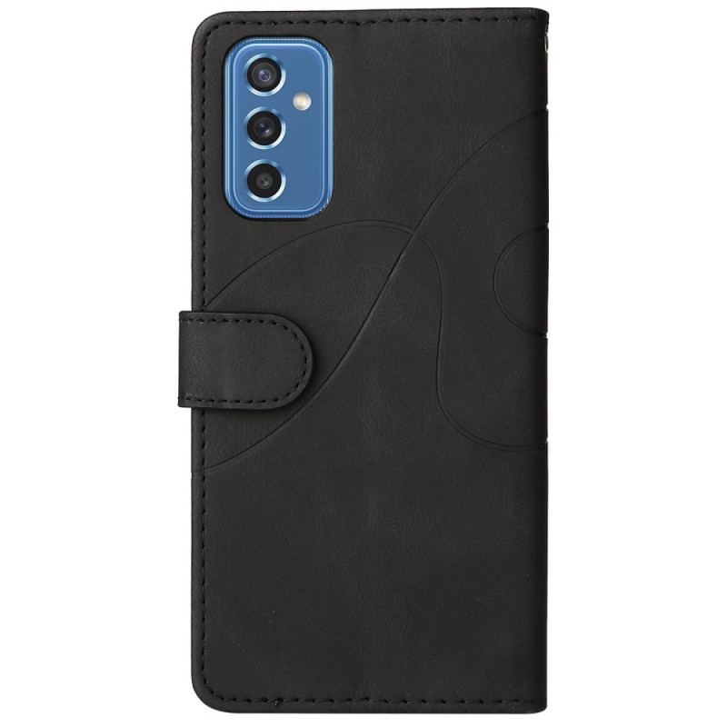 Capa Flip Para Samsung Galaxy M52 5G De Cordão Linha De Tinta De Cordão