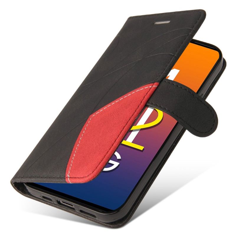 Capa Flip Para Samsung Galaxy M52 5G De Cordão Linha De Tinta De Cordão