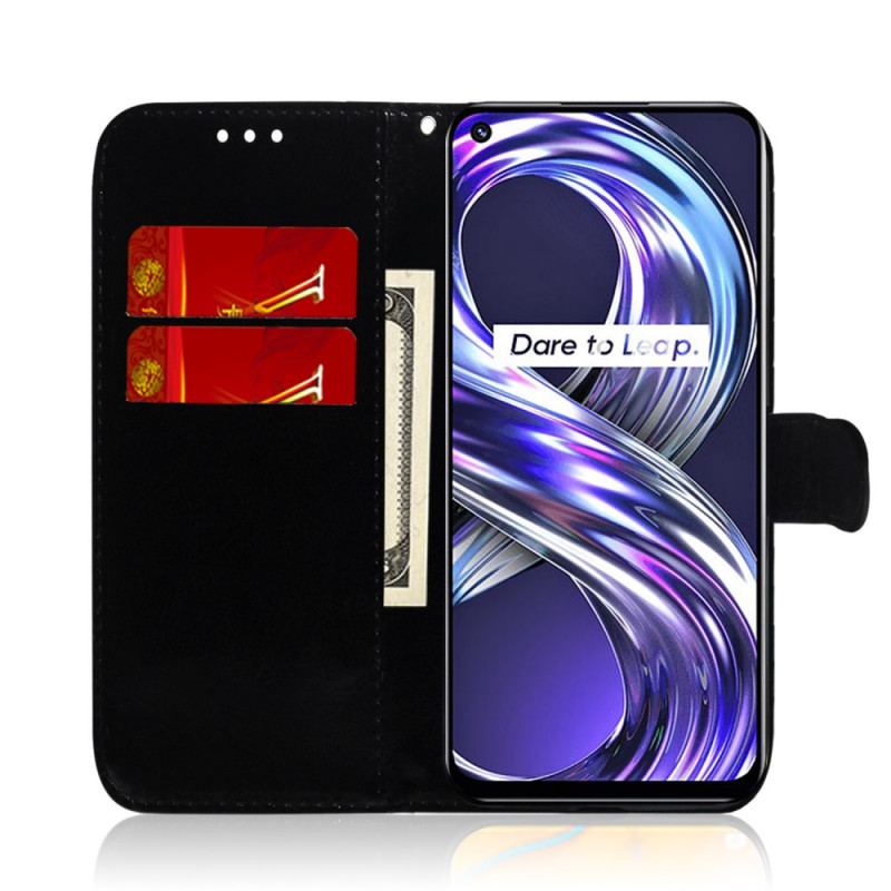 Capa Flip Para Samsung Galaxy M52 5G Espelho De Couro Falso