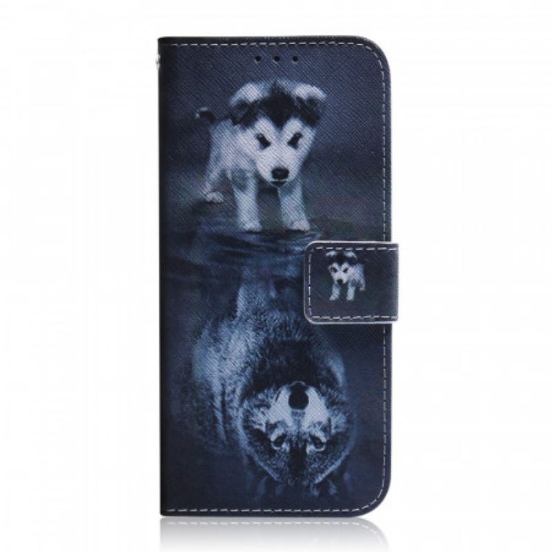 Capa Flip Para Samsung Galaxy M52 5G Filhote Da Meia-noite