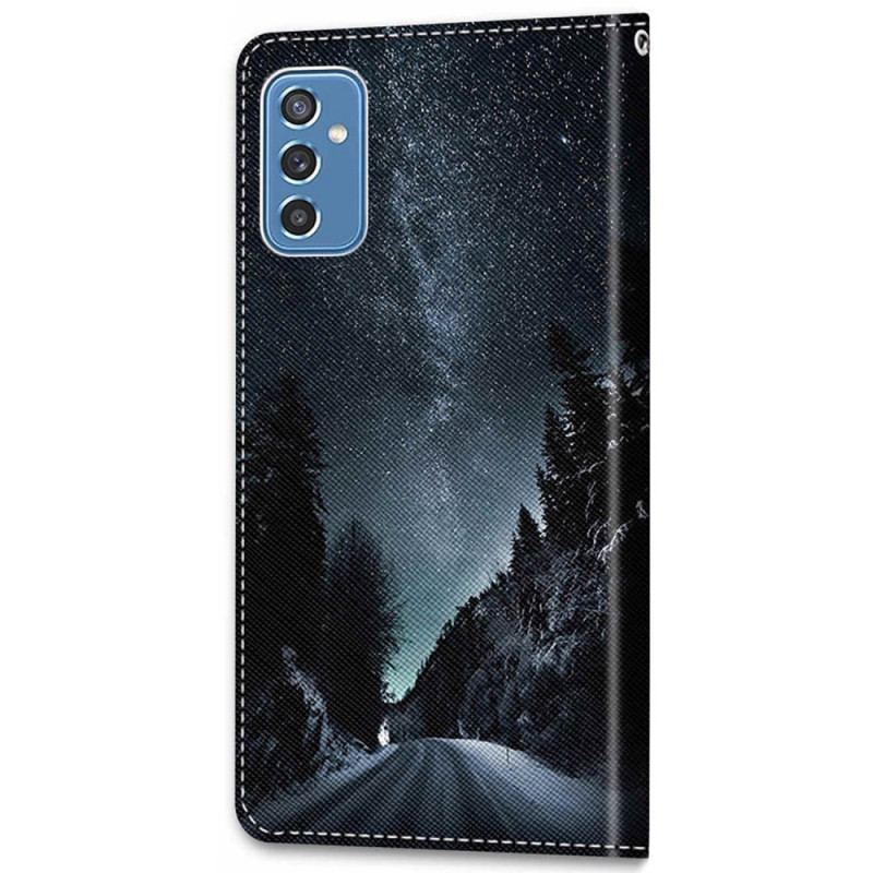 Capa Folio Para Samsung Galaxy M52 5G Estrada Da Montanha