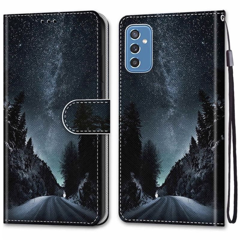 Capa Folio Para Samsung Galaxy M52 5G Estrada Da Montanha