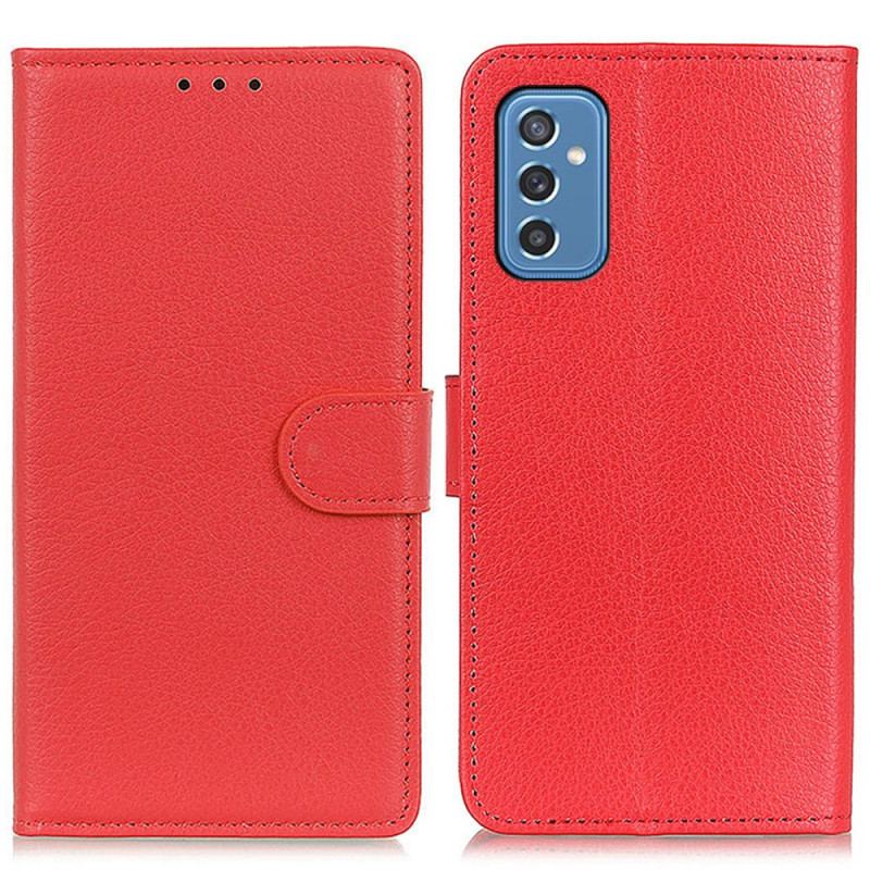 Capa Folio Para Samsung Galaxy M52 5G Textura Lichia