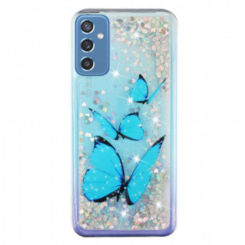 Capa Para Samsung Galaxy M52 5G Borboleta Safira