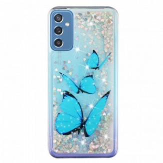 Capa Para Samsung Galaxy M52 5G Borboleta Safira