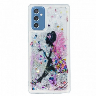 Capa Para Samsung Galaxy M52 5G Princesa Lantejoulas