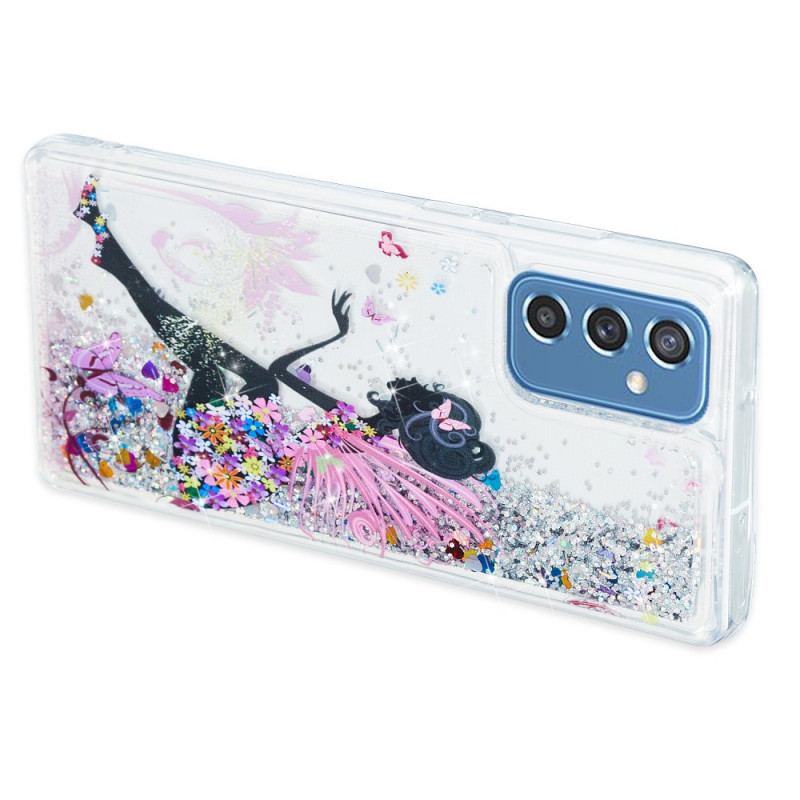 Capa Para Samsung Galaxy M52 5G Princesa Lantejoulas