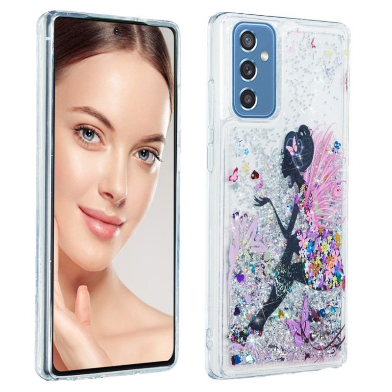 Capa Para Samsung Galaxy M52 5G Princesa Lantejoulas