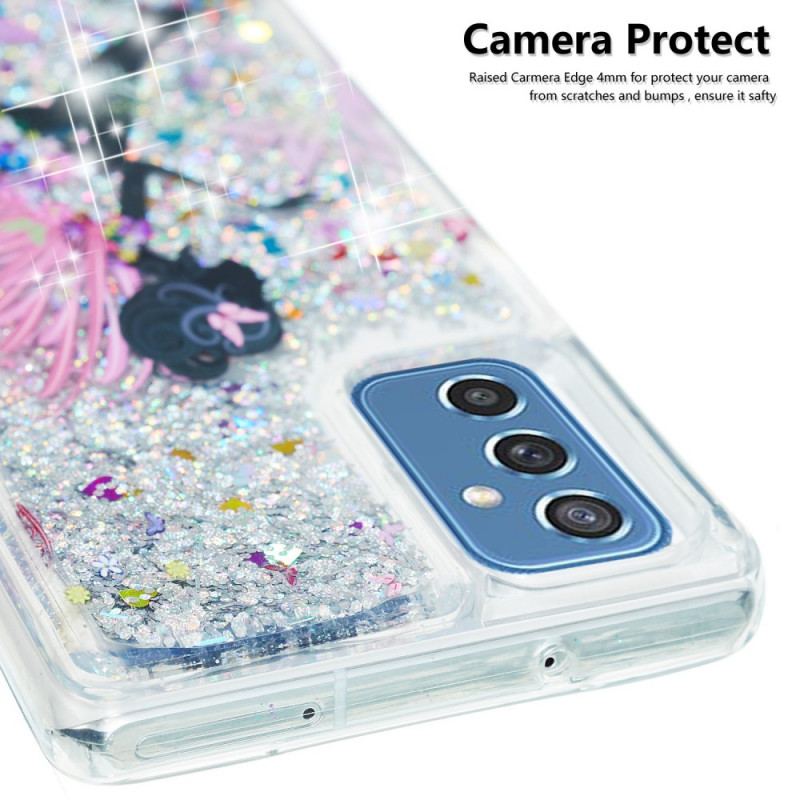 Capa Para Samsung Galaxy M52 5G Princesa Lantejoulas