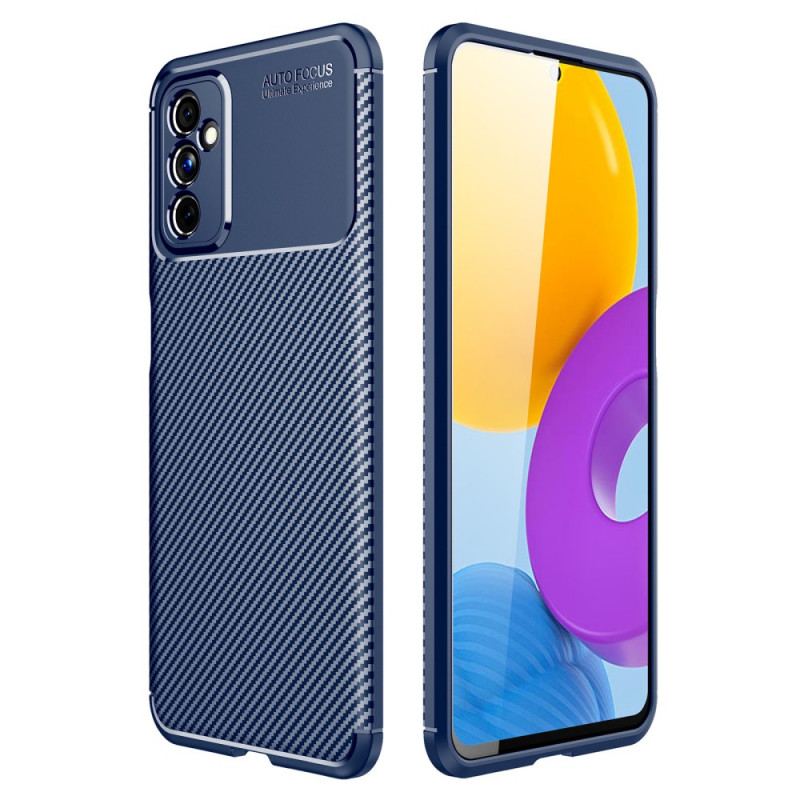 Capa Para Samsung Galaxy M52 5G Textura Flexível De Fibra De Carbono