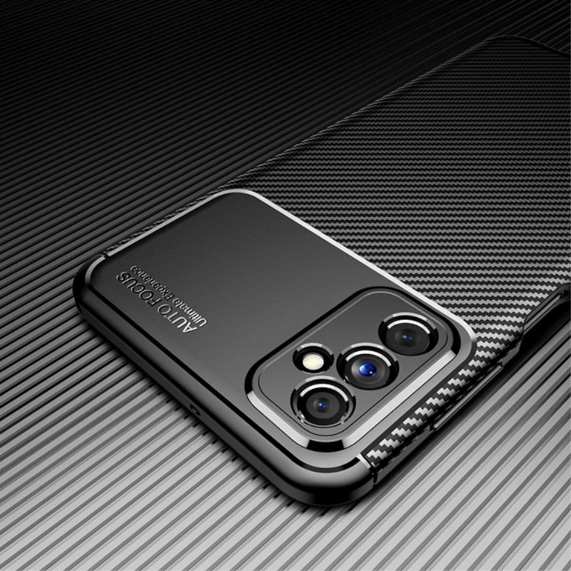 Capa Para Samsung Galaxy M52 5G Textura Flexível De Fibra De Carbono