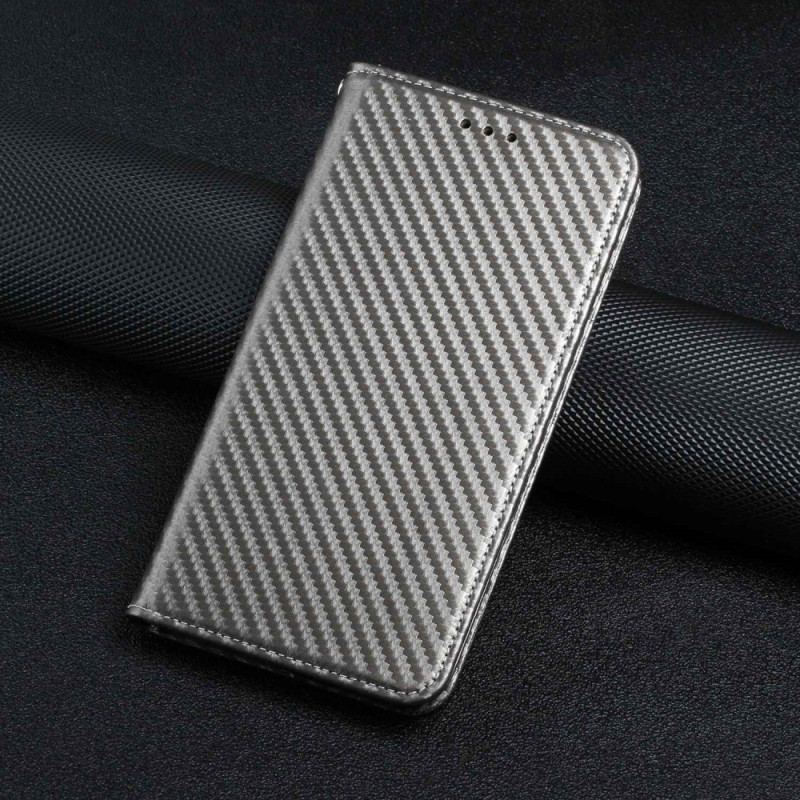 Capa De Celular Para iPhone 14 De Cordão Flip Estilo Strappy Fibra De Carbono