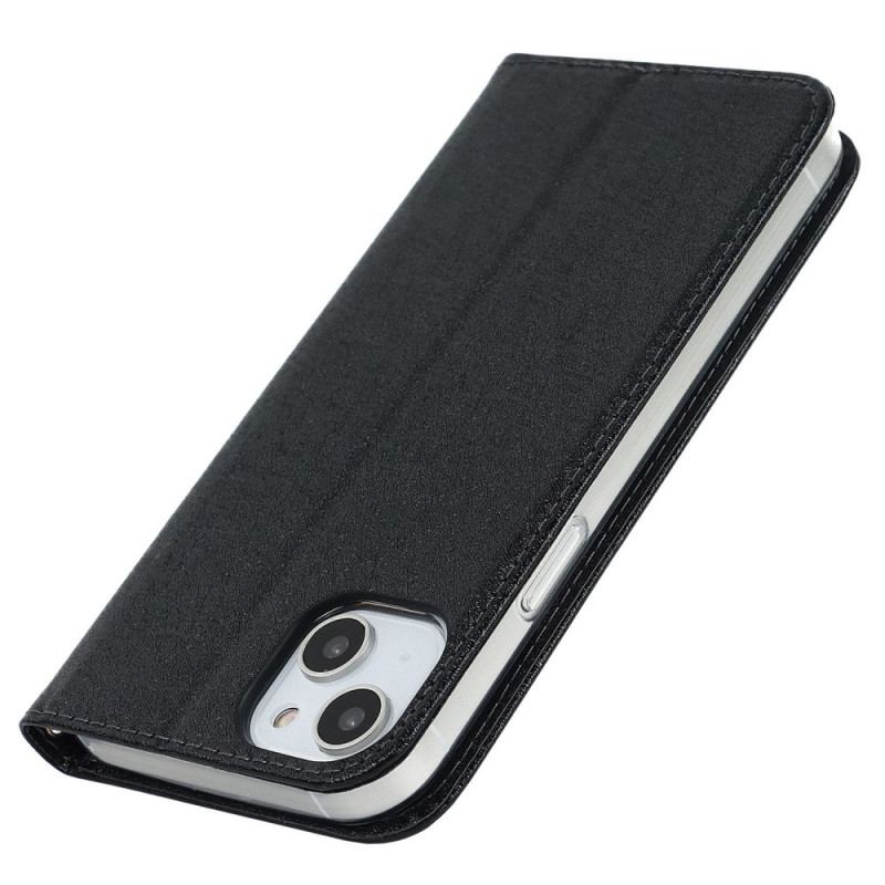 Capa De Celular Para iPhone 14 De Cordão Flip Seda Strappy