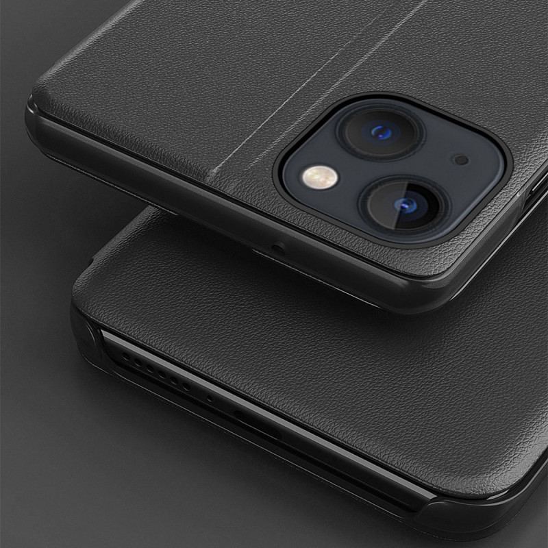 Capa De Celular Para iPhone 14 Couro Sintético Texturizado