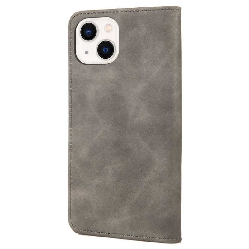 Capa De Celular Para iPhone 14 Flip Bicolor Com Rebite