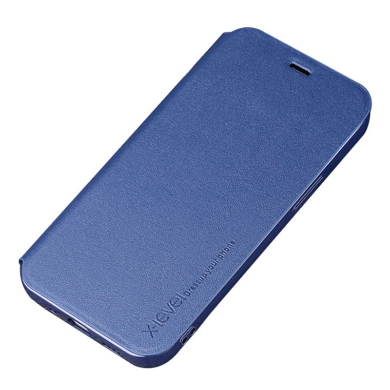 Capa De Celular Para iPhone 14 Flip Couro Falso Nível X