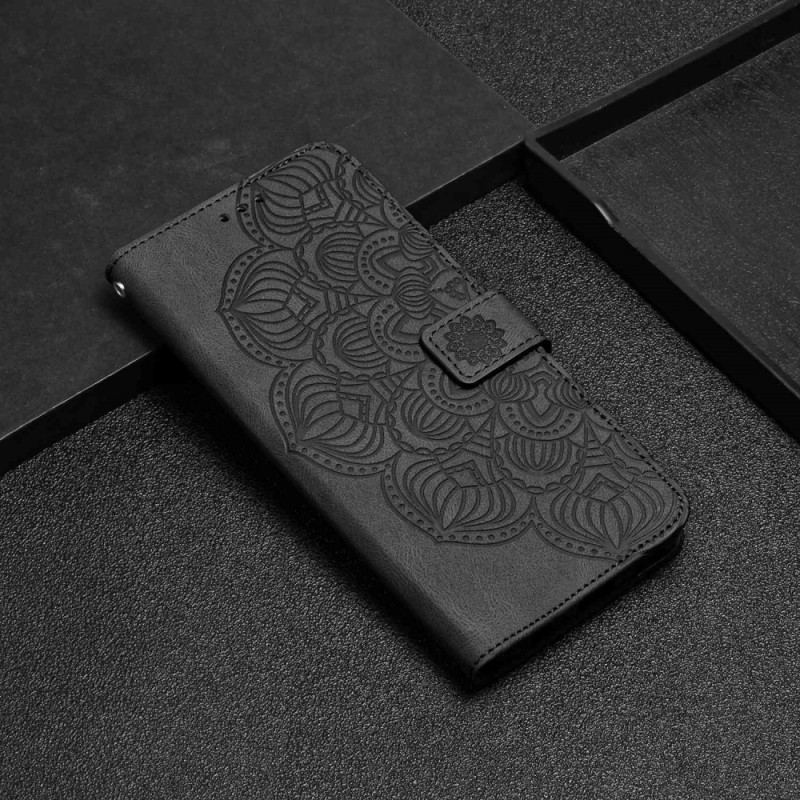 Capa De Couro Para iPhone 14 De Cordão Mandala Strappy