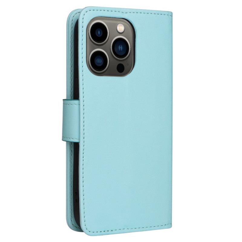 Capa De Couro Para iPhone 14 Estilo Acolchoado