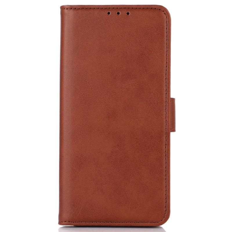 Capa Flip Para iPhone 14 Couro Sintético Fosco