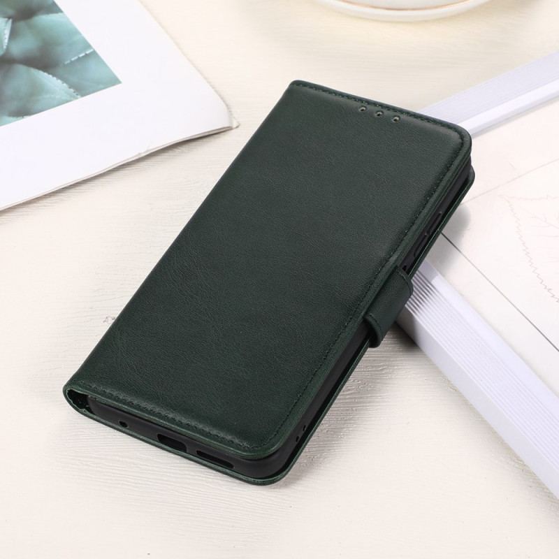 Capa Flip Para iPhone 14 Couro Sintético Fosco