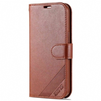 Capa Flip Para iPhone 14 Estilo De Couro Azns