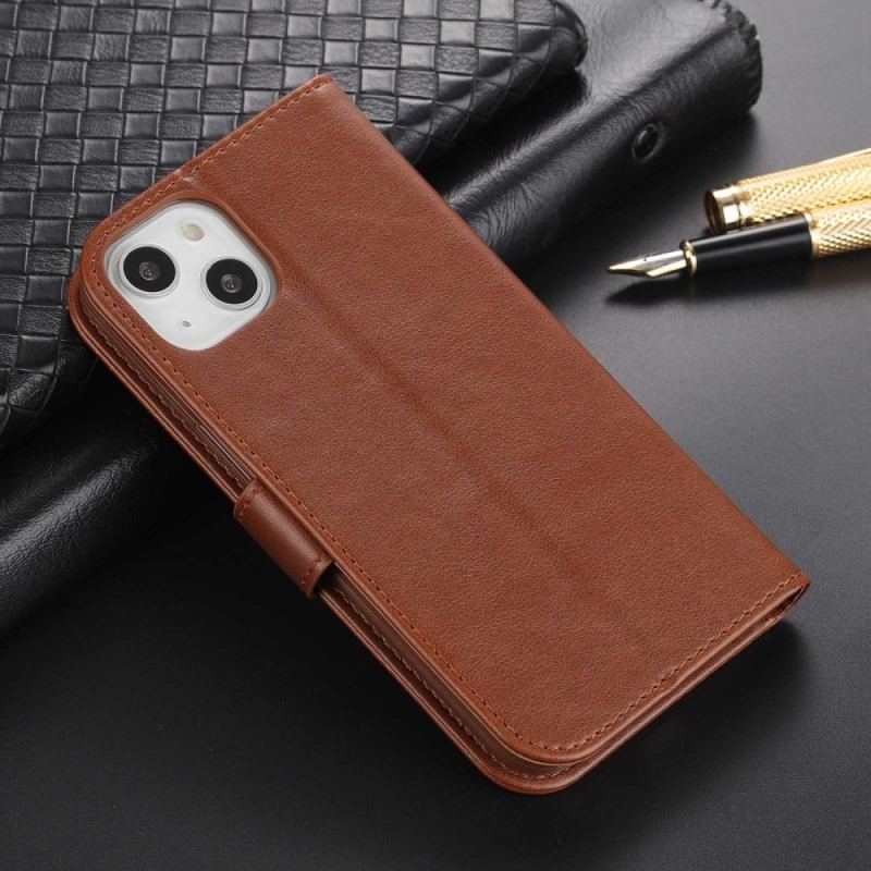 Capa Flip Para iPhone 14 Estilo De Couro Azns