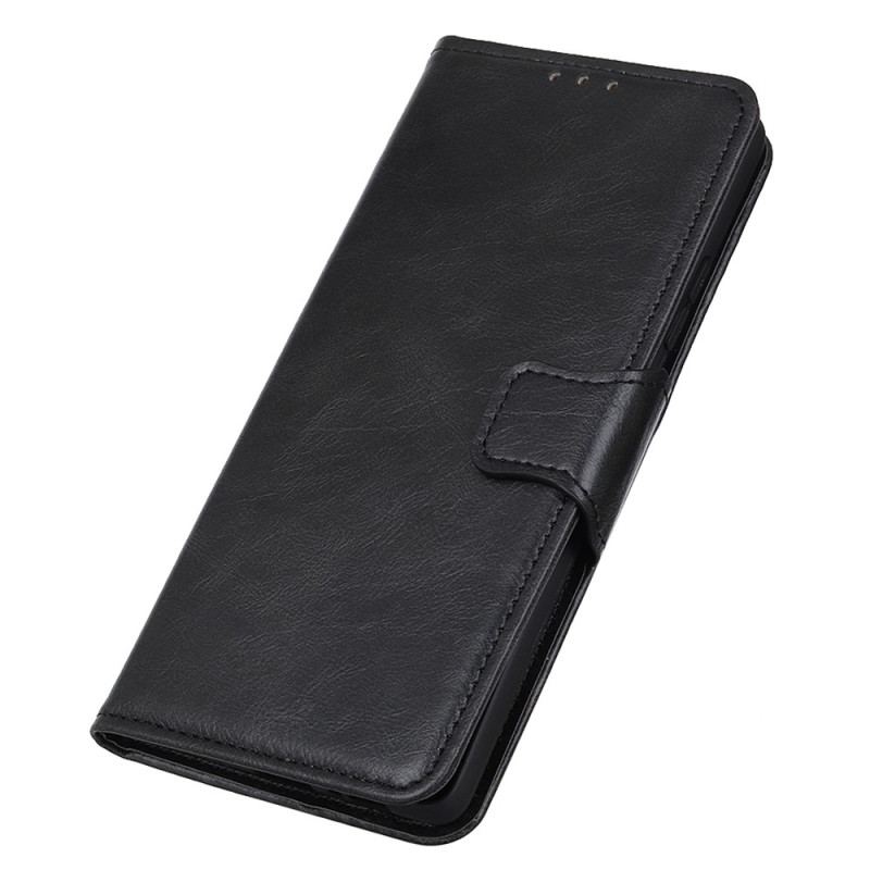 Capa Folio Para iPhone 14 Fecho De Couro Estilo Reversível