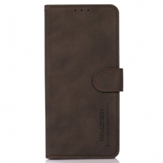 Capa Folio Para iPhone 14 Khazneh Moda Efeito Couro