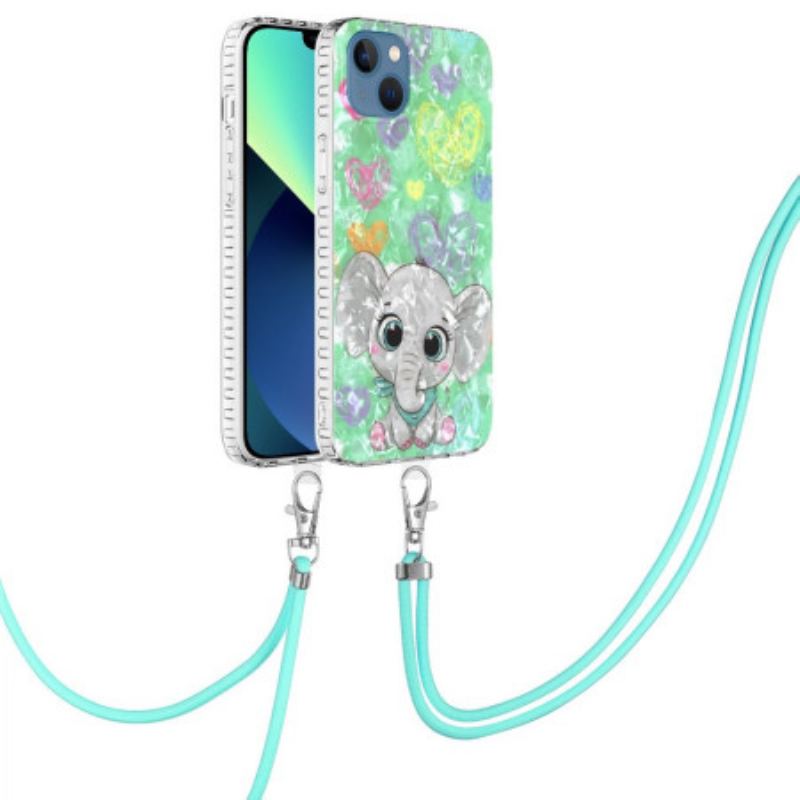 Capa Para iPhone 14 De celular Estilo Elefante Com Fio