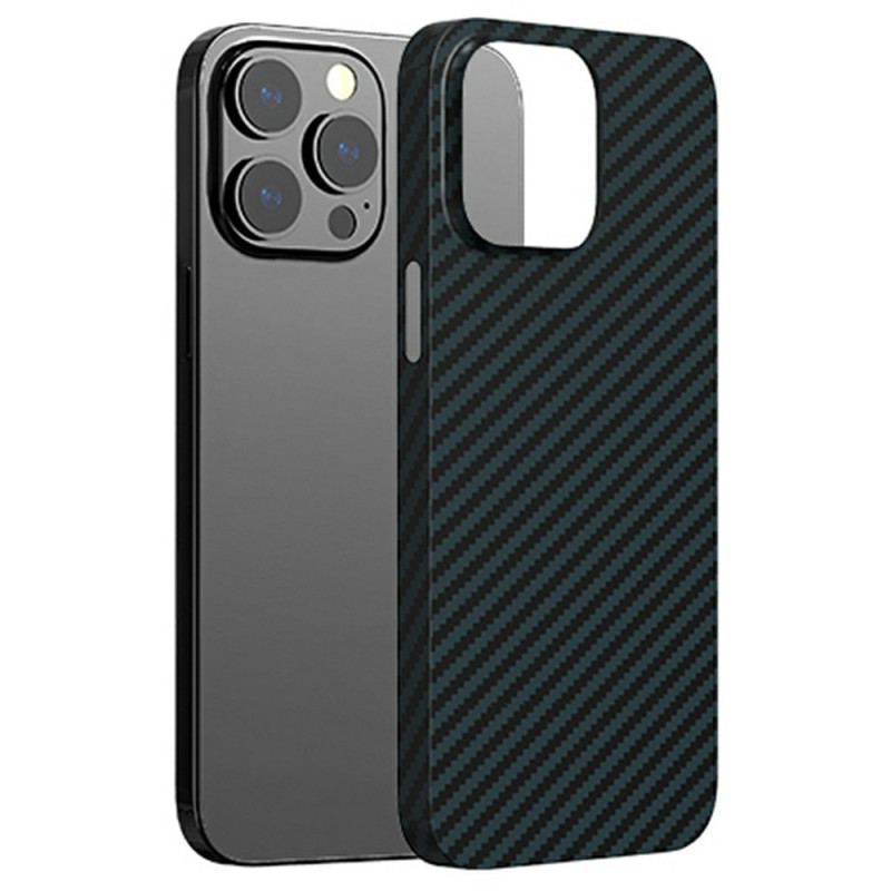 Capa Para iPhone 14 Clássico Fibra De Carbono