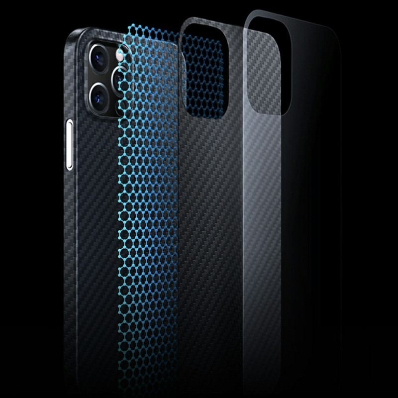 Capa Para iPhone 14 Clássico Fibra De Carbono