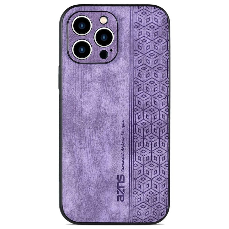 Capa Para iPhone 14 Efeito Couro Azns