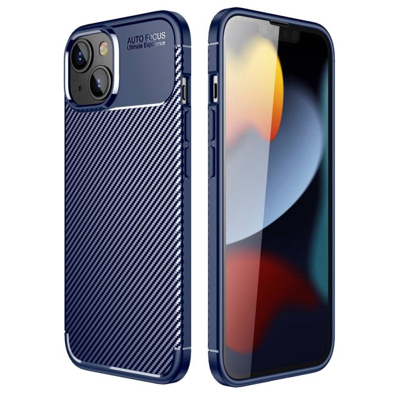 Capa Para iPhone 14 Fibra De Carbono Flexível