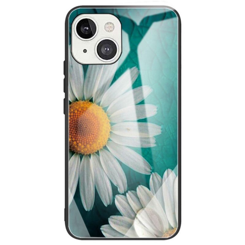 Capa Para iPhone 14 Flores De Vidro Temperado