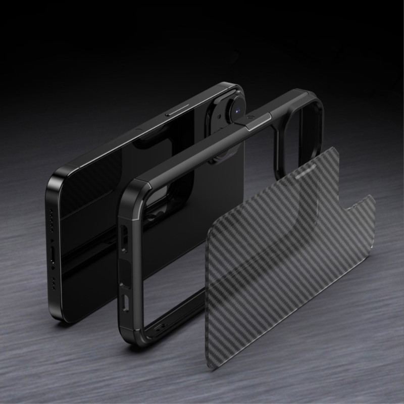 Capa Para iPhone 14 Mocolo Fibra De Carbono