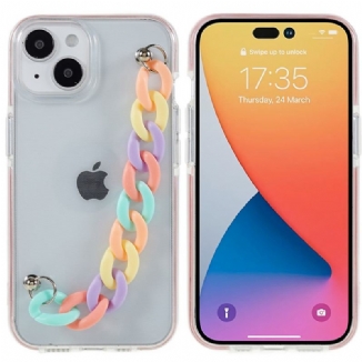 Capa Para iPhone 14 Pulseira De Silicone