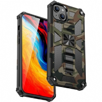 Capa Para iPhone 14 Suporte Removível De Camuflagem