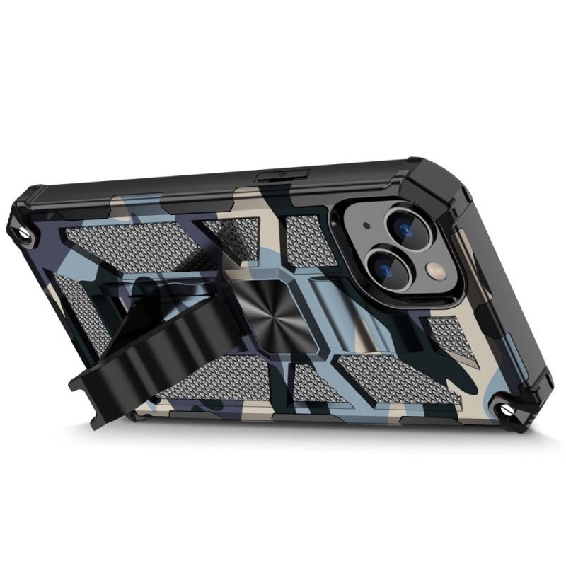 Capa Para iPhone 14 Suporte Removível De Camuflagem