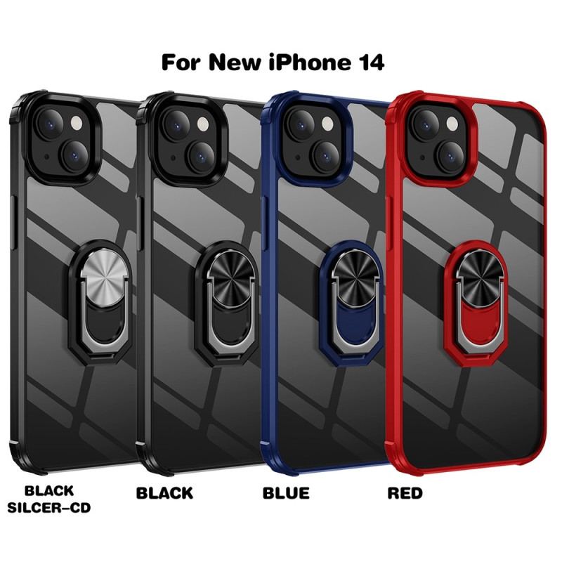 Capa Para iPhone 14 Transparente Com Suporte De Anel