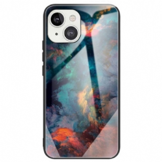 Capa Para iPhone 14 Vidro Temperado Com Padrão Aquarela