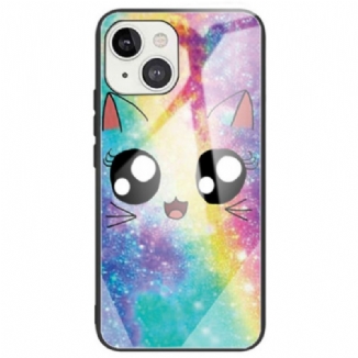 Capa Para iPhone 14 Vidro Temperado Deco Cat