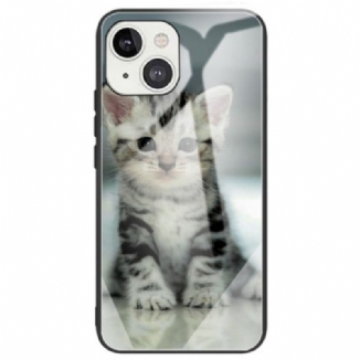 Capa Para iPhone 14 Vidro Temperado Gatinho