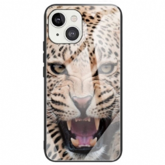 Capa Para iPhone 14 Vidro Temperado Leopardo